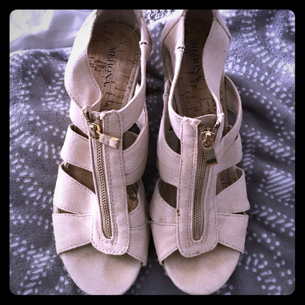 Merona brand wedge heels from Target size 9.5